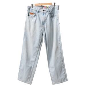 Empyre Relax Fit Jeans Mens 34 Light Wash Blue Baggy Skater Straight Denim Y2K